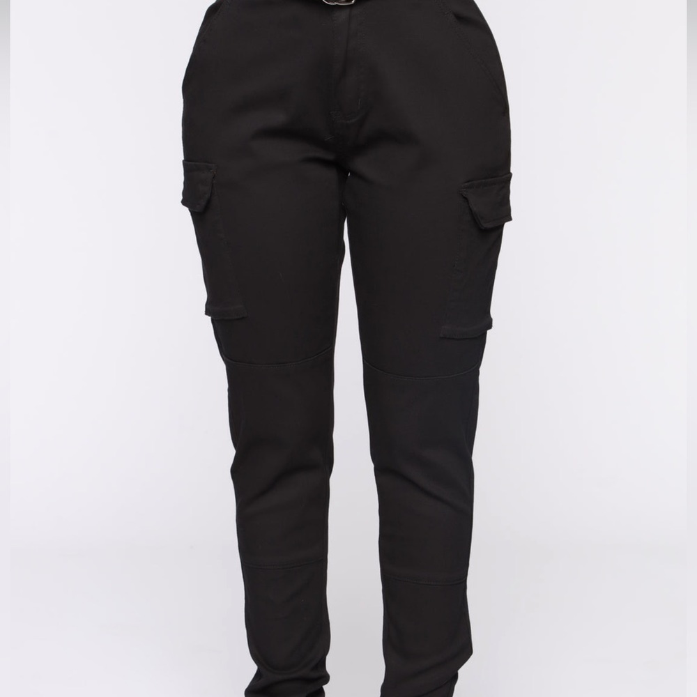 Black cargo pants